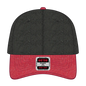 OTTO 18-202 6 Panel Low Profile Dad Cap - Red/Blk - Red/Blk / 6 1/2’’ - 7 5/8’’