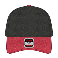 OTTO 18-202 6 Panel Low Profile Dad Cap - Red/Blk - Red/Blk / 6 1/2’’ - 7 5/8’’
