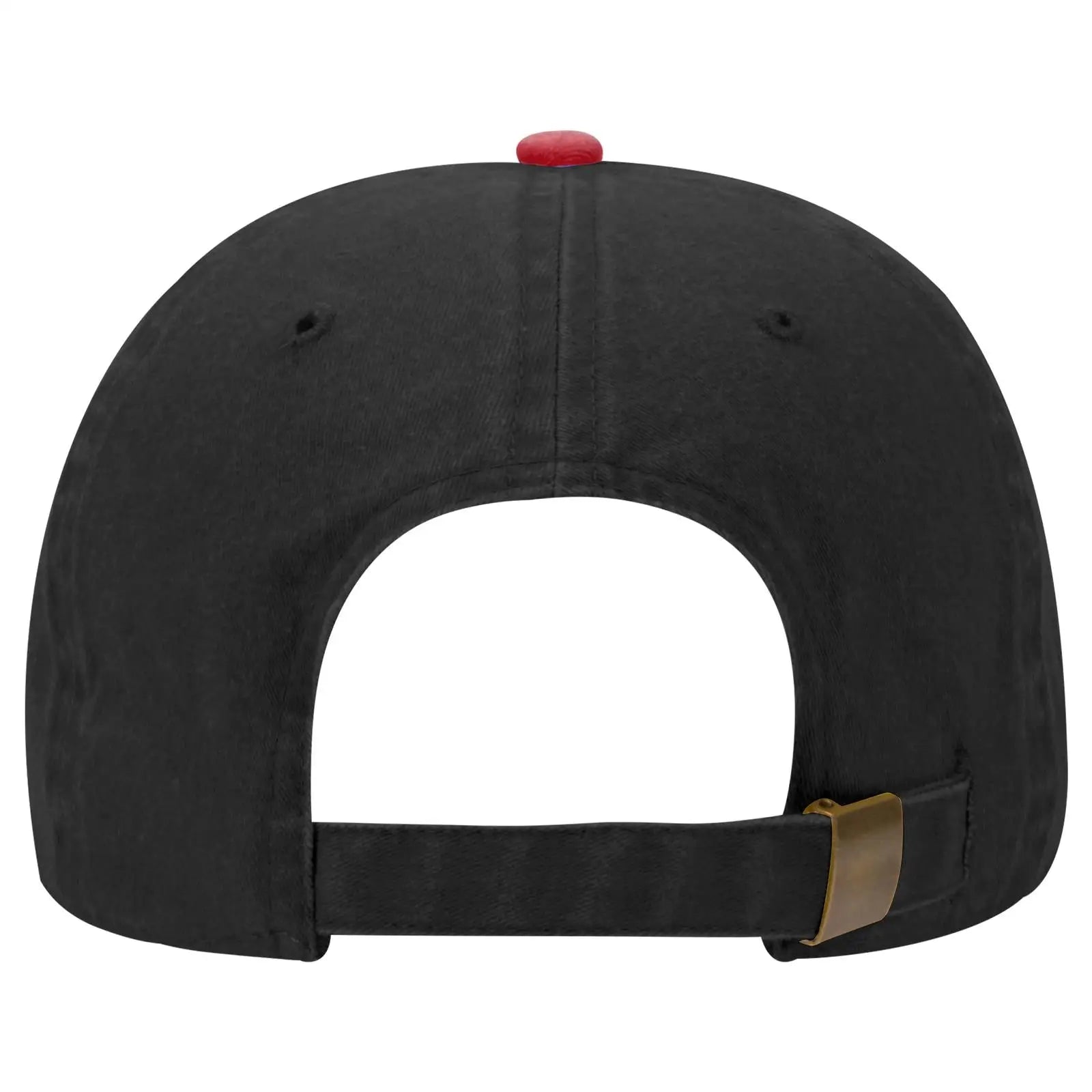 OTTO 18-202 6 Panel Low Profile Dad Cap - Red/Blk - Red/Blk / 6 1/2’’ - 7 5/8’’