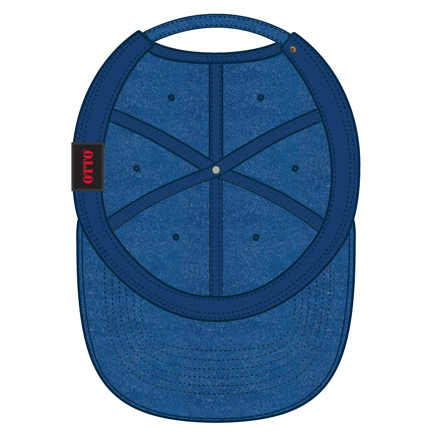 OTTO 18-202 6 Panel Low Profile Dad Cap - Royal - Royal / 6 1/2’’ - 7 5/8’’