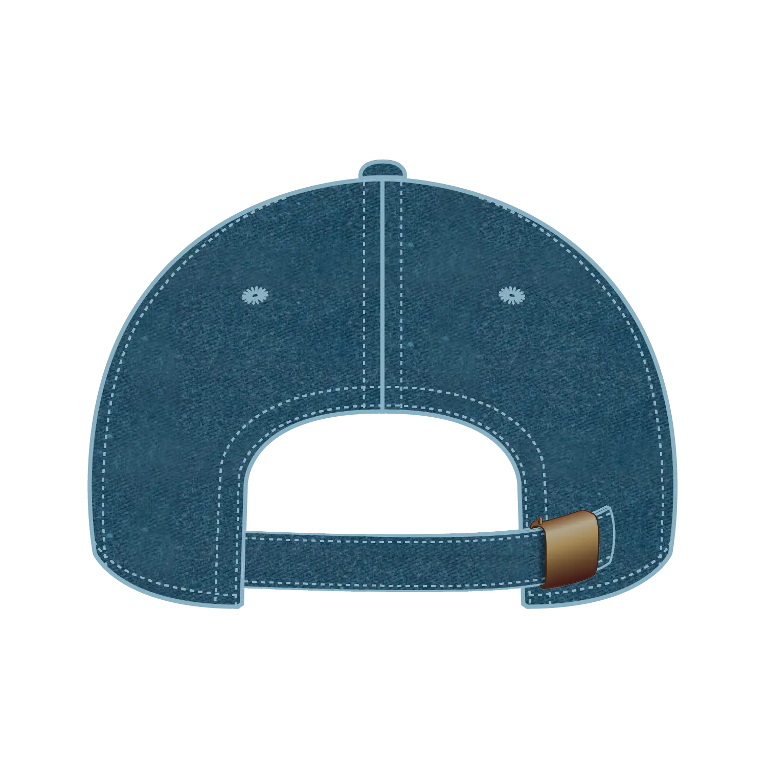 OTTO 18-202 6 Panel Low Profile Dad Cap - Sky Blue - Sky Blue / 6 1/2’’ - 7 5/8’’