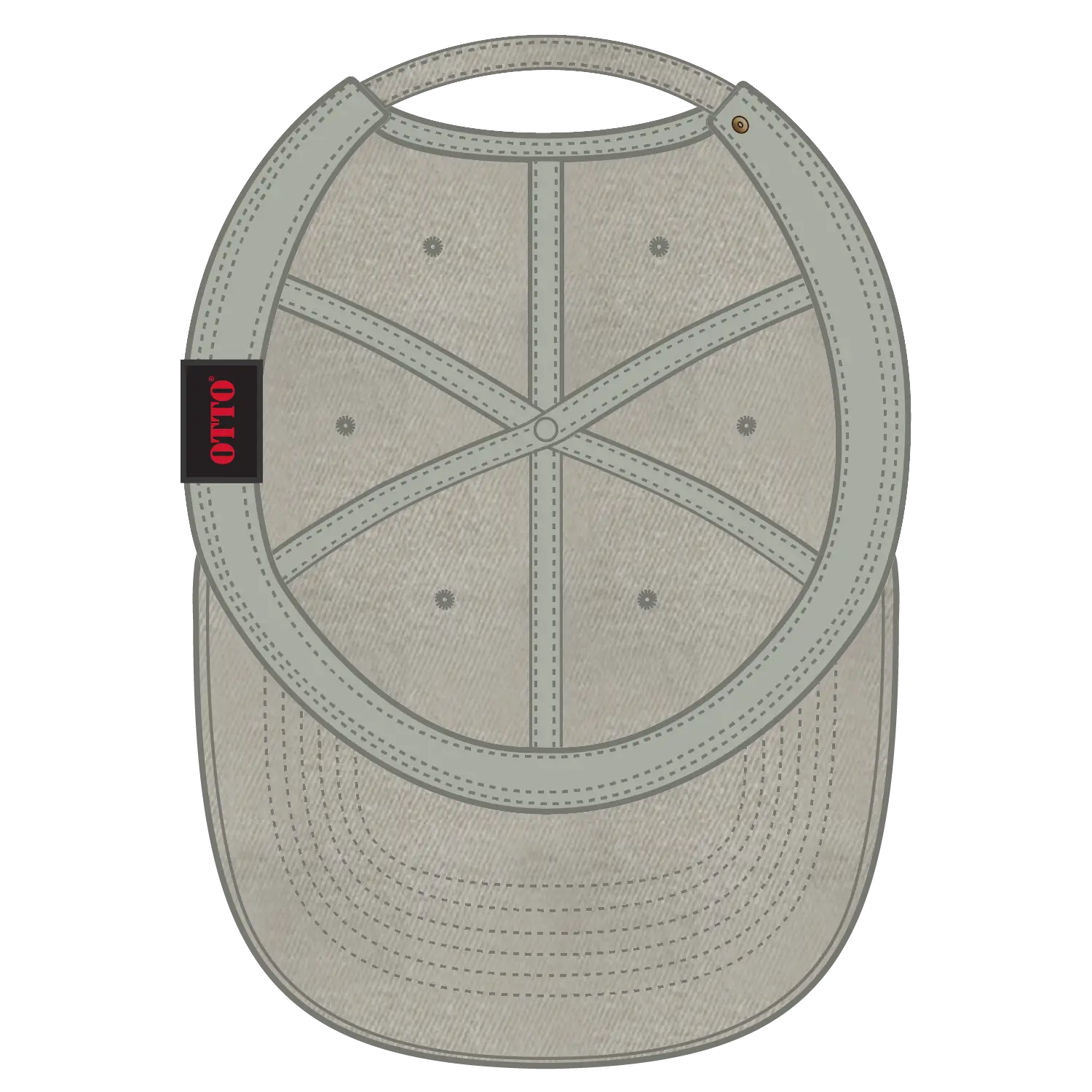 OTTO 18-202 6 Panel Low Profile Dad Cap - Stone Gray - Stone Gray / 6 1/2’’ - 7 5/8’’