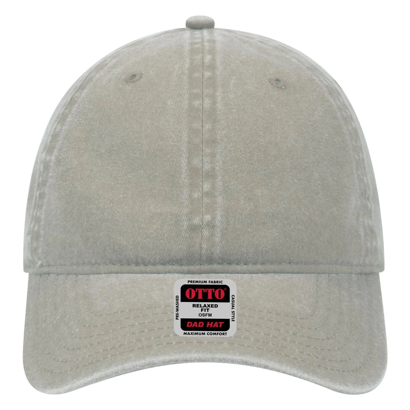 OTTO 18-202 6 Panel Low Profile Dad Cap - Stone Gray - Stone Gray / 6 1/2’’ - 7 5/8’’