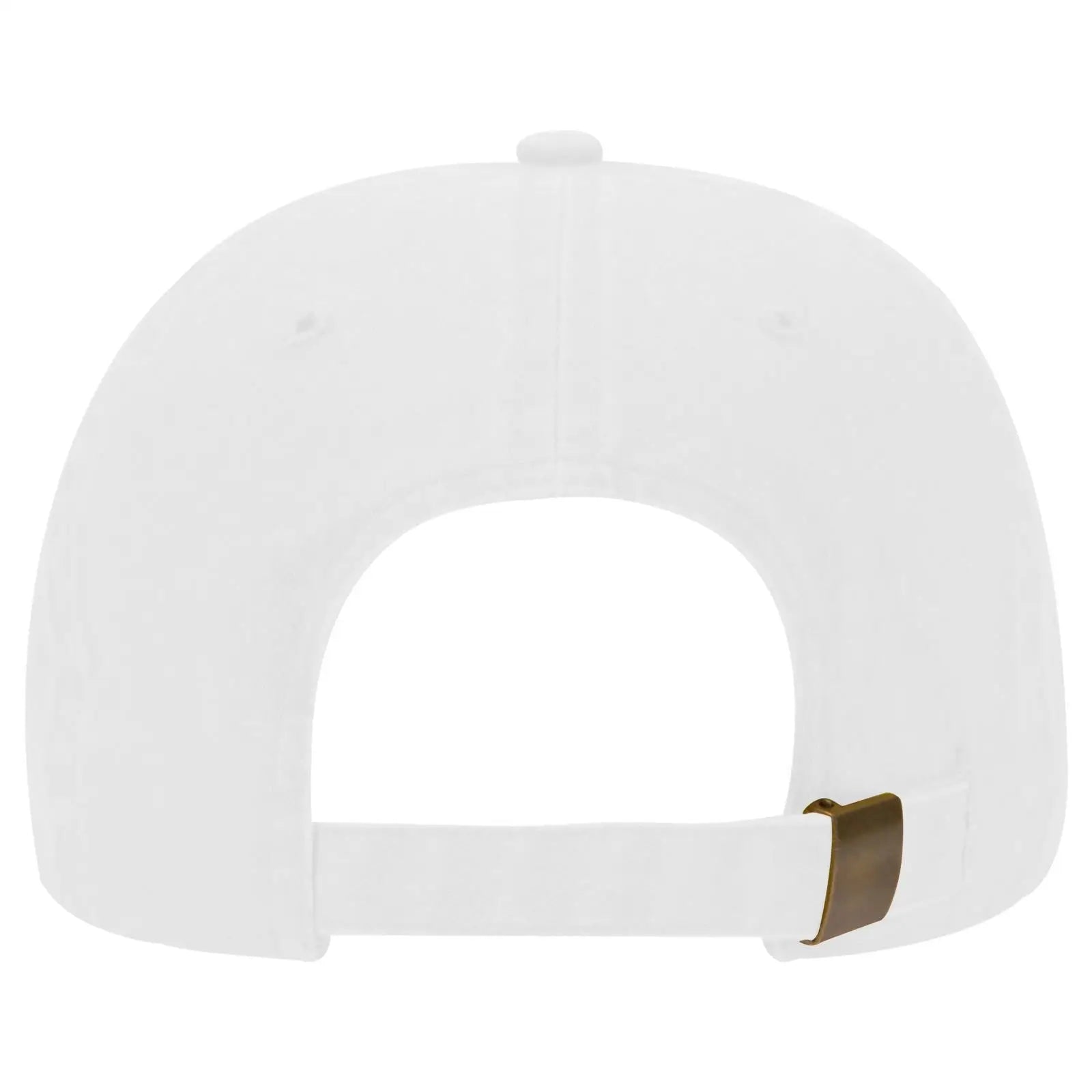 OTTO 18-202 6 Panel Low Profile Dad Cap - White - White / 6 1/2’’ - 7 5/8’’