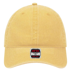 OTTO 18-202 6 Panel Low Profile Dad Cap - Yellow - Yellow / 6 1/2’’ - 7 5/8’’