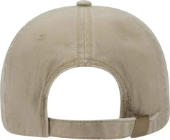 OTTO 18-202 Washed Pigment Dyed Cotton Twill Low Profile Pro Style Unstructured Soft Crown Cap - Khaki - Khaki