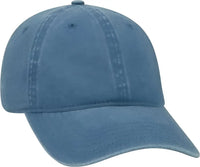 OTTO 18-202 Washed Pigment Dyed Cotton Twill Low Profile Pro Style Unstructured Soft Crown Cap - Sky Blue - Columbia
