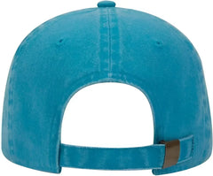 OTTO 18-202 Washed Pigment Dyed Cotton Twill Low Profile Pro Style Unstructured Soft Crown Cap - Lake Blue - Blue