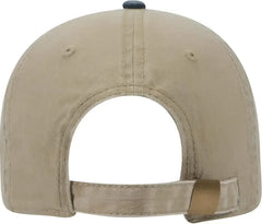 OTTO 18-202 Washed Pigment Dyed Cotton Twill Low Profile Pro Style Unstructured Soft Crown Cap - Navy Khaki - Navy