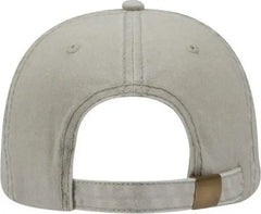 OTTO 18-202 Washed Pigment Dyed Cotton Twill Low Profile Pro Style Unstructured Soft Crown Cap - Stone Gray - Gray