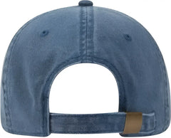 OTTO 18-202 Washed Pigment Dyed Cotton Twill Low Profile Pro Style Unstructured Soft Crown Cap - Navy - Navy / One Size