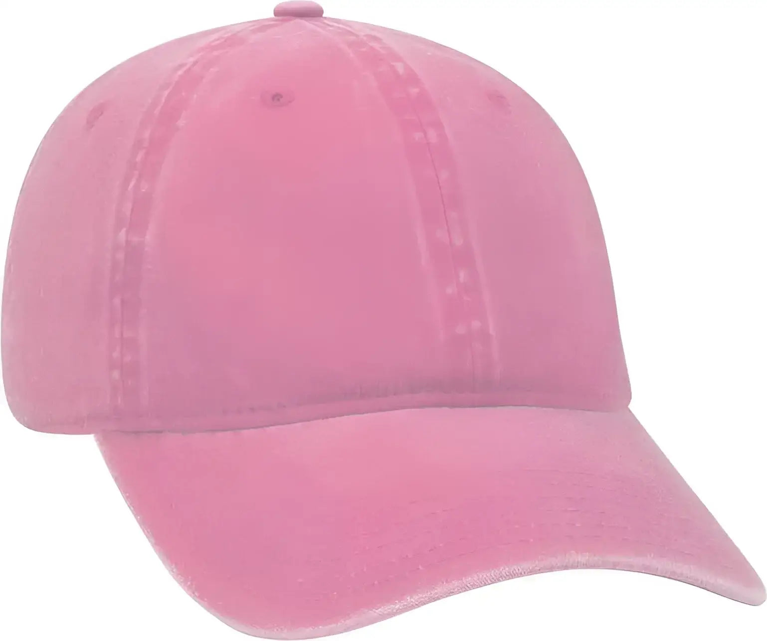 OTTO 18-202 Washed Pigment Dyed Cotton Twill Low Profile Pro Style Unstructured Soft Crown Cap - Azalea - Pink
