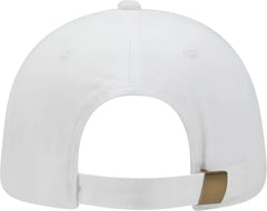 OTTO 18-202 Washed Pigment Dyed Cotton Twill Low Profile Pro Style Unstructured Soft Crown Cap - White - White