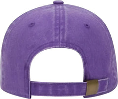 OTTO 18-202 Washed Pigment Dyed Cotton Twill Low Profile Pro Style Unstructured Soft Crown Cap - Purple - Purple