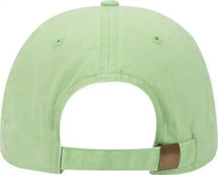 OTTO 18-202 Washed Pigment Dyed Cotton Twill Low Profile Pro Style Unstructured Soft Crown Cap - Lime - Lime / One Size