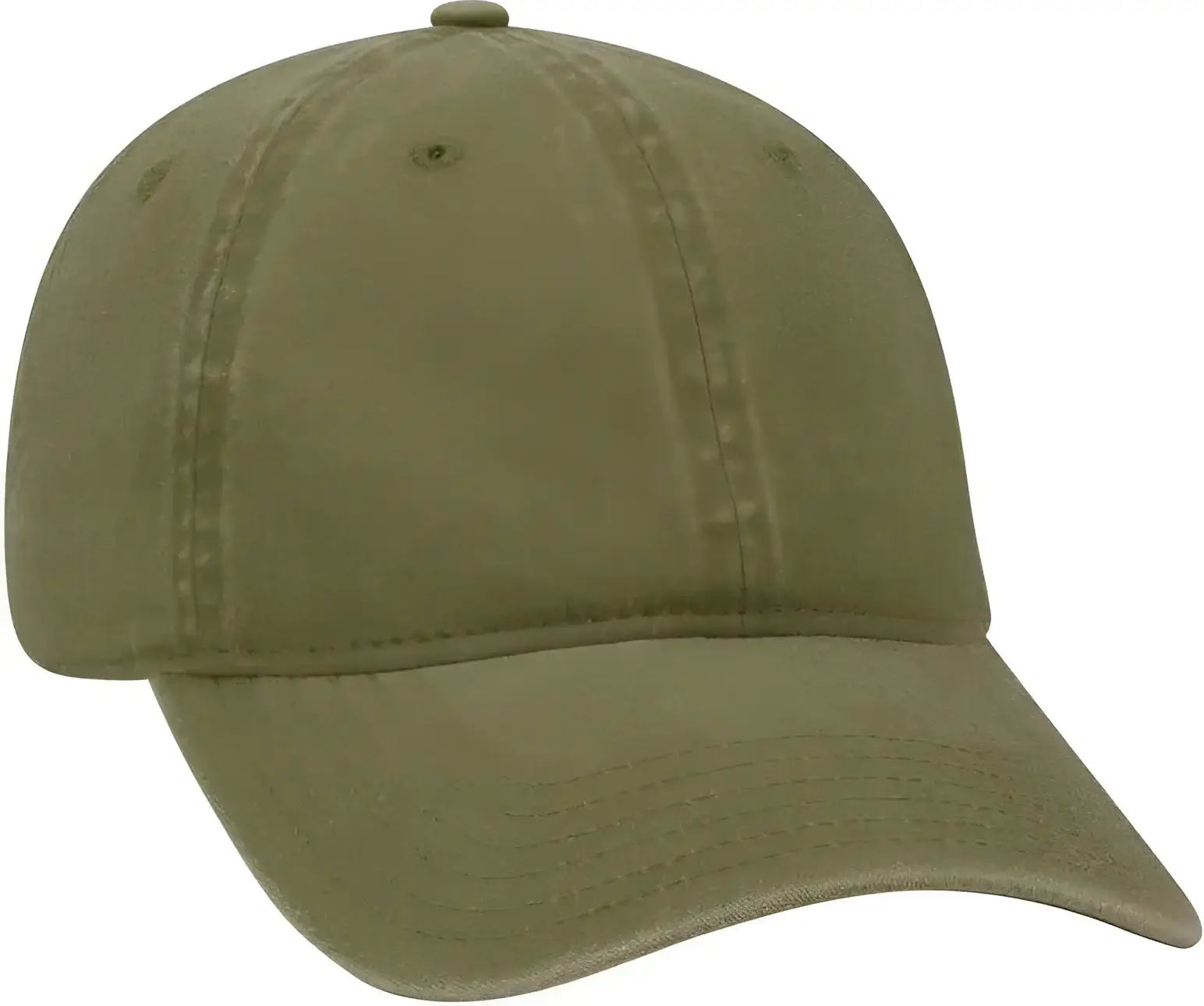 OTTO 18-202 Washed Pigment Dyed Cotton Twill Low Profile Pro Style Unstructured Soft Crown Cap - Olive Green - Olive