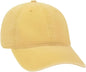 OTTO 18-202 Washed Pigment Dyed Cotton Twill Low Profile Pro Style Unstructured Soft Crown Cap - Yellow - Yellow