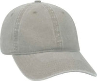 OTTO 18-202 Washed Pigment Dyed Cotton Twill Low Profile Pro Style Unstructured Soft Crown Cap - Stone Gray - Gray