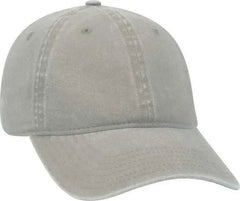 OTTO 18-202 Washed Pigment Dyed Cotton Twill Low Profile Pro Style Unstructured Soft Crown Cap - Stone Gray - Gray