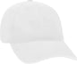OTTO 18-202 Washed Pigment Dyed Cotton Twill Low Profile Pro Style Unstructured Soft Crown Cap - White - White