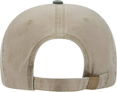 OTTO 18-202 Washed Pigment Dyed Cotton Twill Low Profile Pro Style Unstructured Soft Crown Cap - Dark Green Khaki