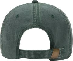 OTTO 18-202 Washed Pigment Dyed Cotton Twill Low Profile Pro Style Unstructured Soft Crown Cap - Dark Green - Forest