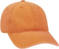 OTTO 18-202 Washed Pigment Dyed Cotton Twill Low Profile Pro Style Unstructured Soft Crown Cap - Pink Neon Orange
