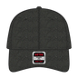 OTTO 18-204 6 Panel Low Profile Dad Cap - Black - Black / 6 1/2’’ - 7 5/8’’