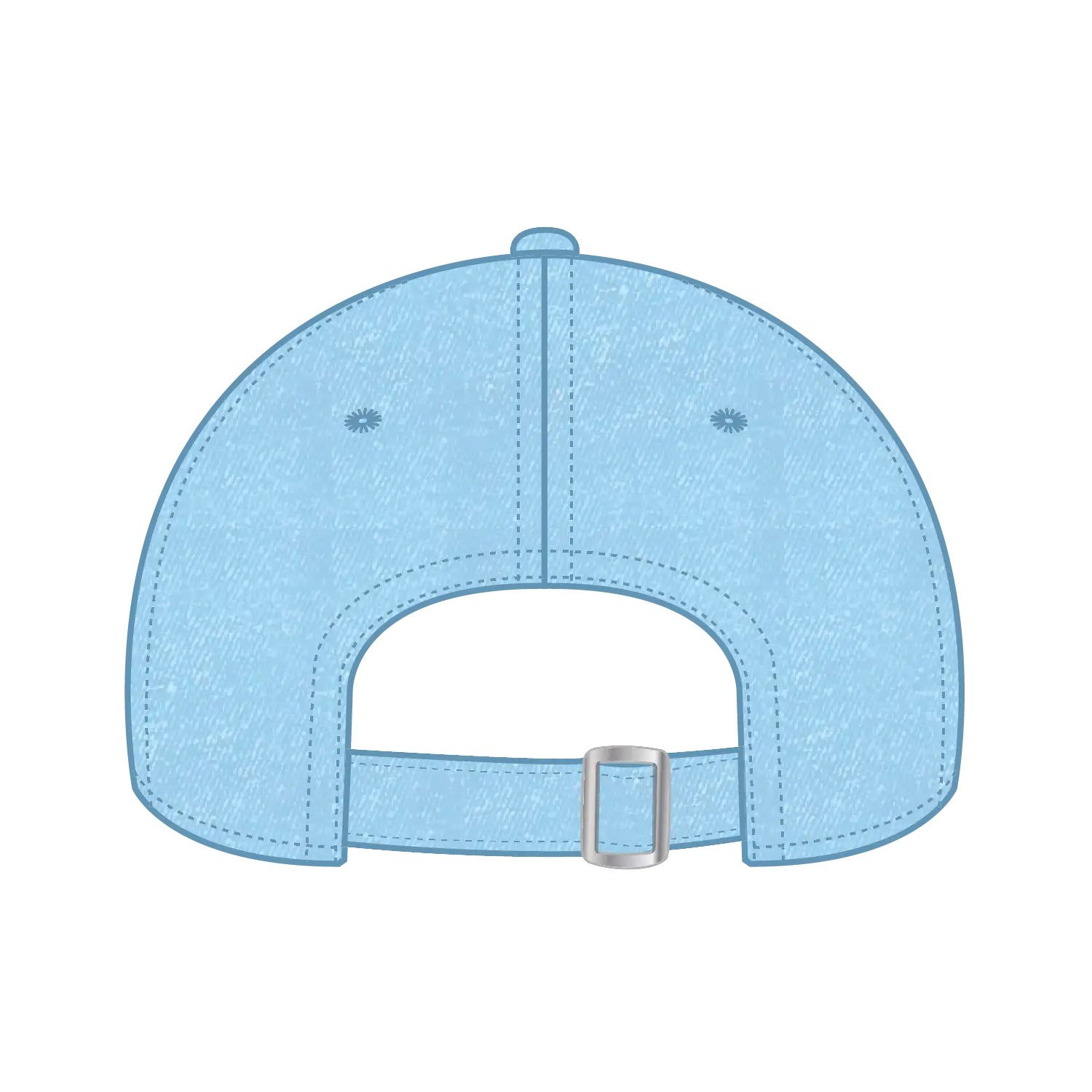 OTTO 18-204 6 Panel Low Profile Dad Cap - Lt. Blue - Lt. Blue / 6 1/2’’ - 7 5/8’’