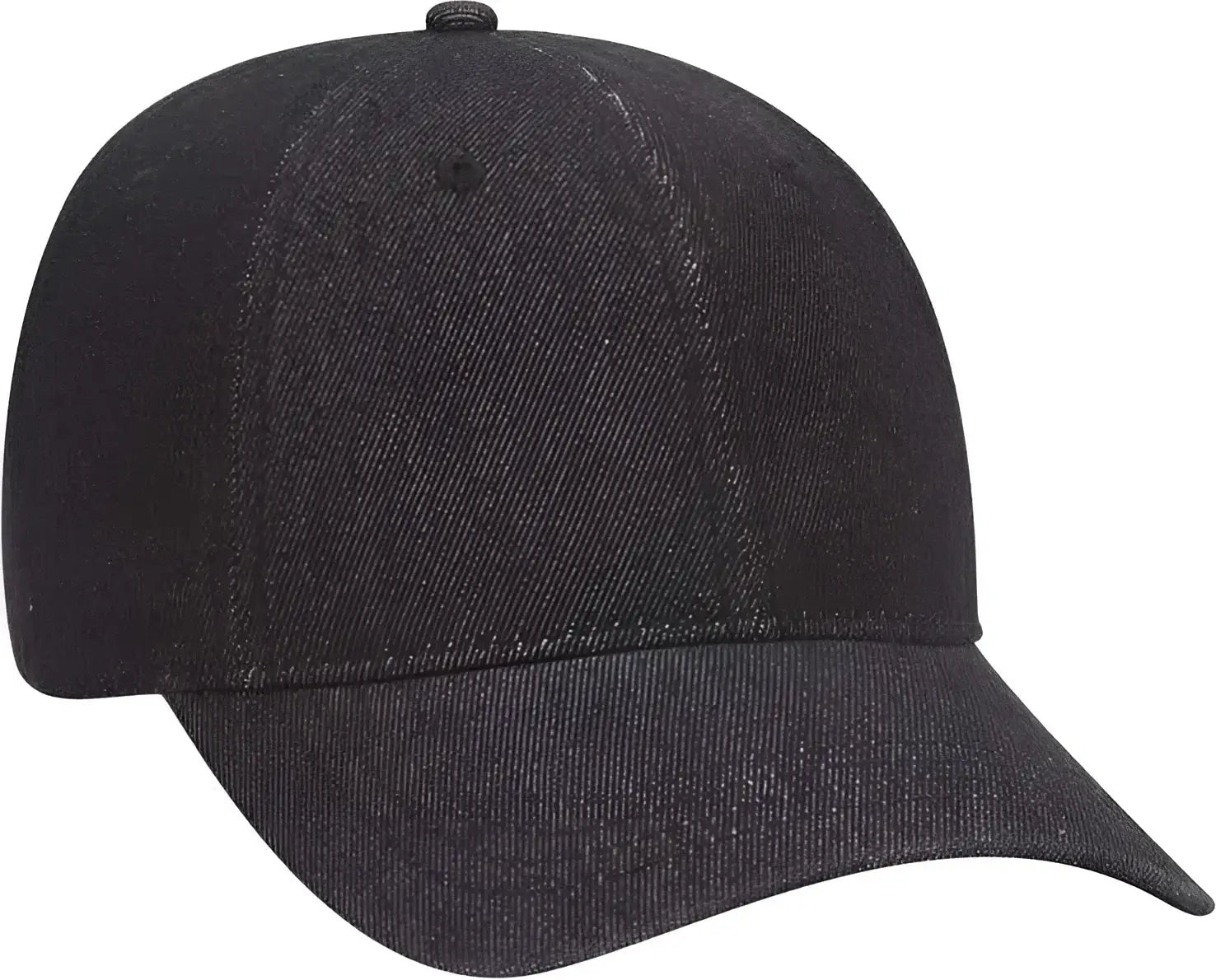 OTTO 18-204 Washed Pigment Dyed Denim Low Profile Pro Style Cap - Black - Black / One Size Fits Most