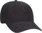 OTTO 18-204 Washed Pigment Dyed Denim Low Profile Pro Style Cap - Black - Black / One Size Fits Most