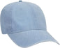 OTTO 18-204 Washed Pigment Dyed Denim Low Profile Pro Style Cap - Light Blue - Blue / One Size Fits Most