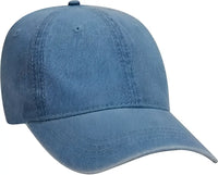 OTTO 18-204 Washed Pigment Dyed Denim Low Profile Pro Style Cap - Navy - Navy / One Size Fits Most