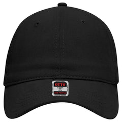 OTTO 18-253 6 Panel Low Profile Baseball Cap - Black - Black / 6 1/2’’ - 7 5/8’’