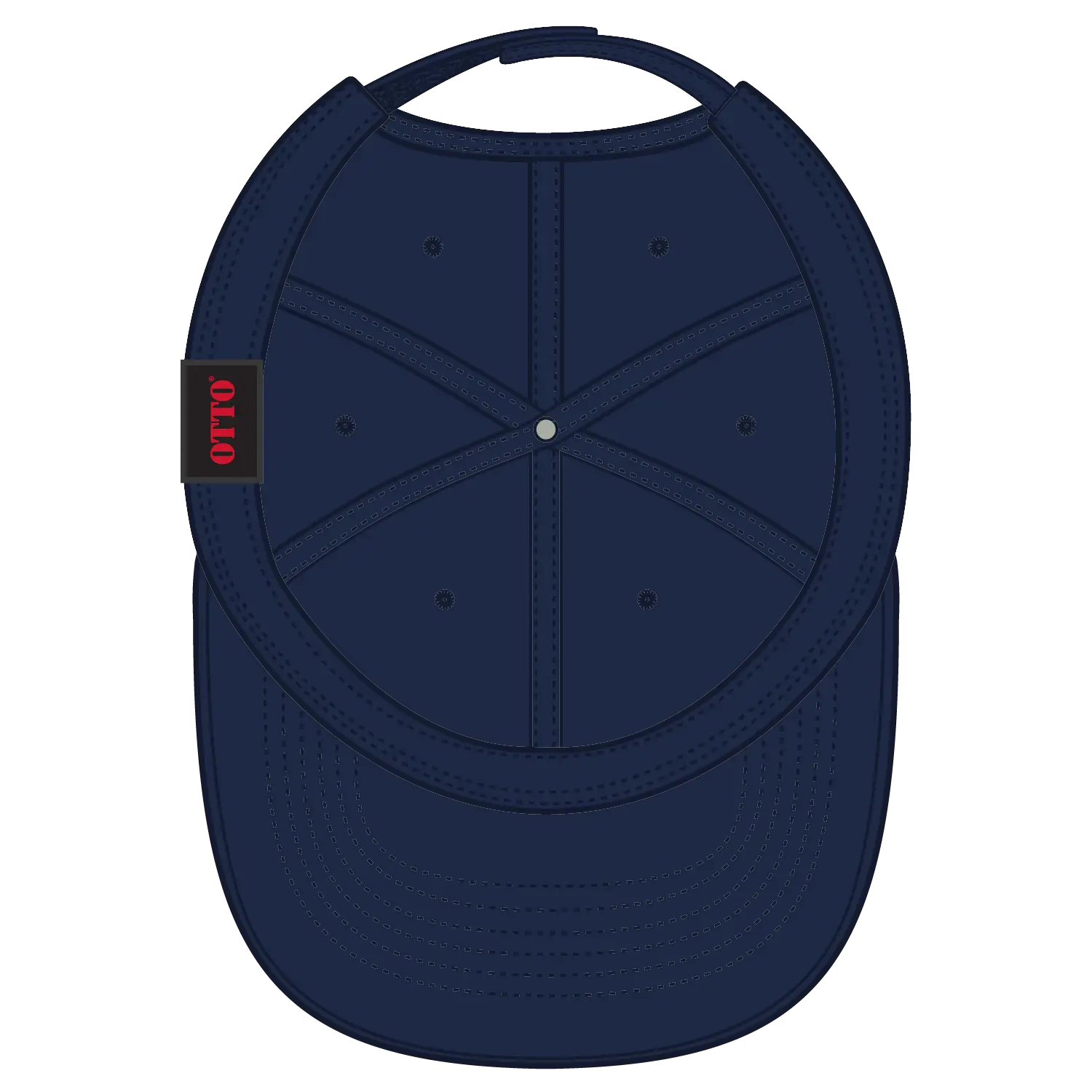 OTTO 18-253 6 Panel Low Profile Baseball Cap - Navy - Navy / 6 1/2’’ - 7 5/8’’