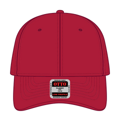 OTTO 18-253 6 Panel Low Profile Baseball Cap - Red - Red / 6 1/2’’ - 7 5/8’’