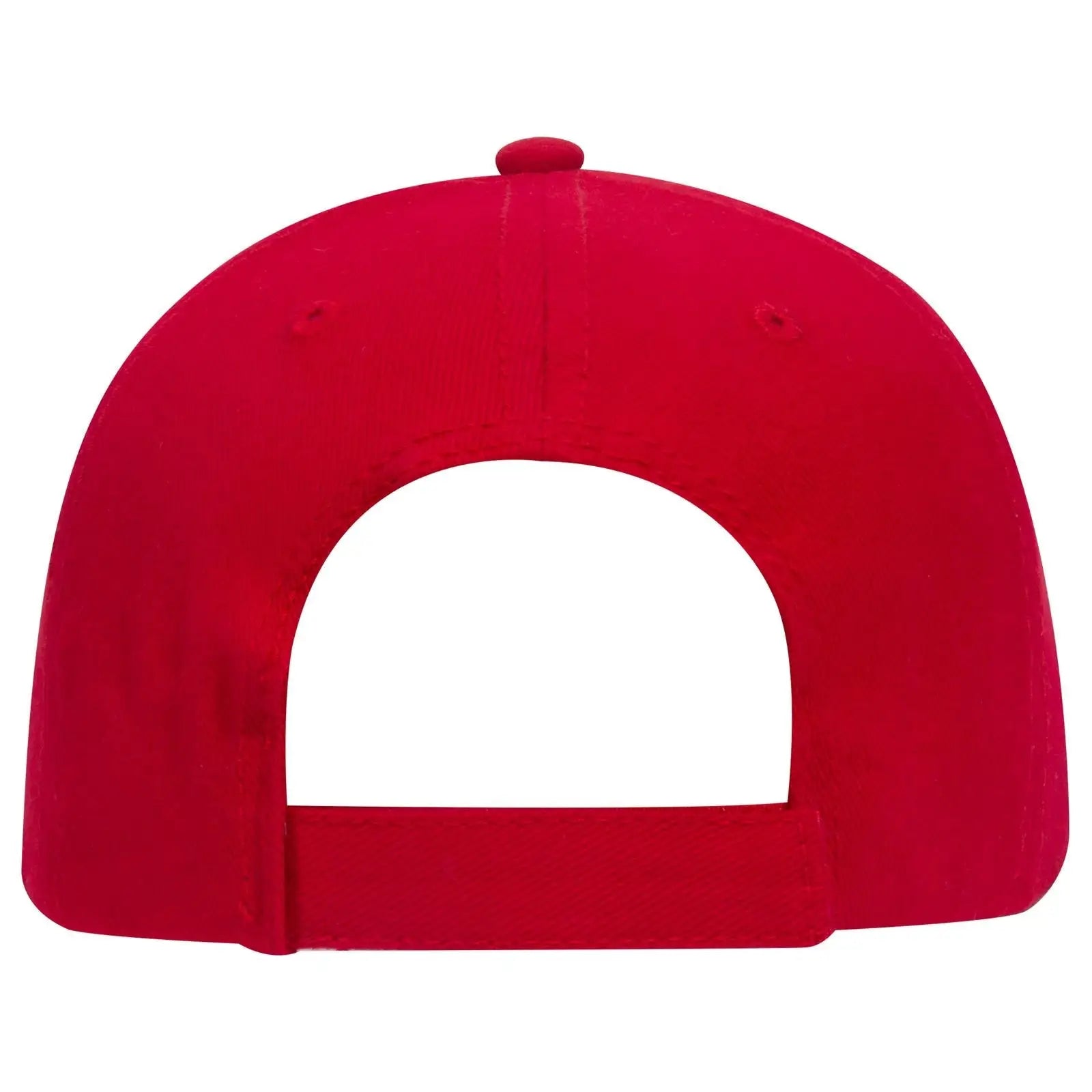 OTTO 18-253 6 Panel Low Profile Baseball Cap - Red - Red / 6 1/2’’ - 7 5/8’’