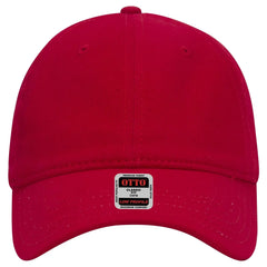 OTTO 18-253 6 Panel Low Profile Baseball Cap - Red - Red / 6 1/2’’ - 7 5/8’’