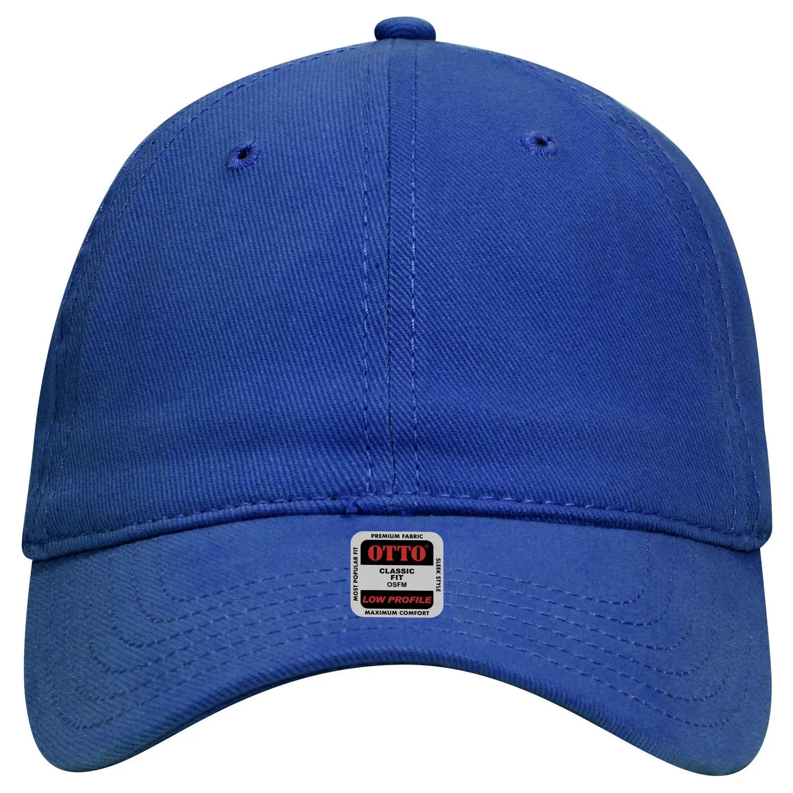 OTTO 18-253 6 Panel Low Profile Baseball Cap - Royal - Royal / 6 1/2’’ - 7 5/8’’