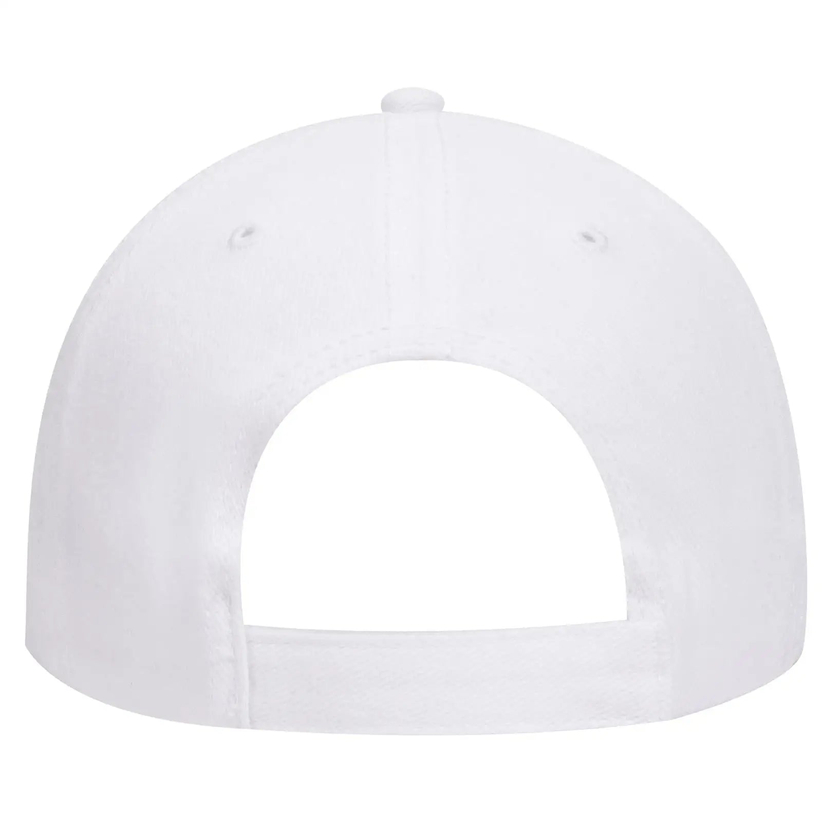 OTTO 18-253 6 Panel Low Profile Baseball Cap - White - White / 6 1/2’’ - 7 5/8’’