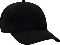 OTTO 18-253 Brushed Bull Denim Soft Crown Low Profile Pro Style Cap - Black - Black / One Size Fits Most