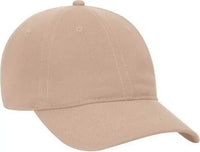 OTTO 18-253 Brushed Bull Denim Soft Crown Low Profile Pro Style Cap - Khaki - Khaki / One Size Fits Most
