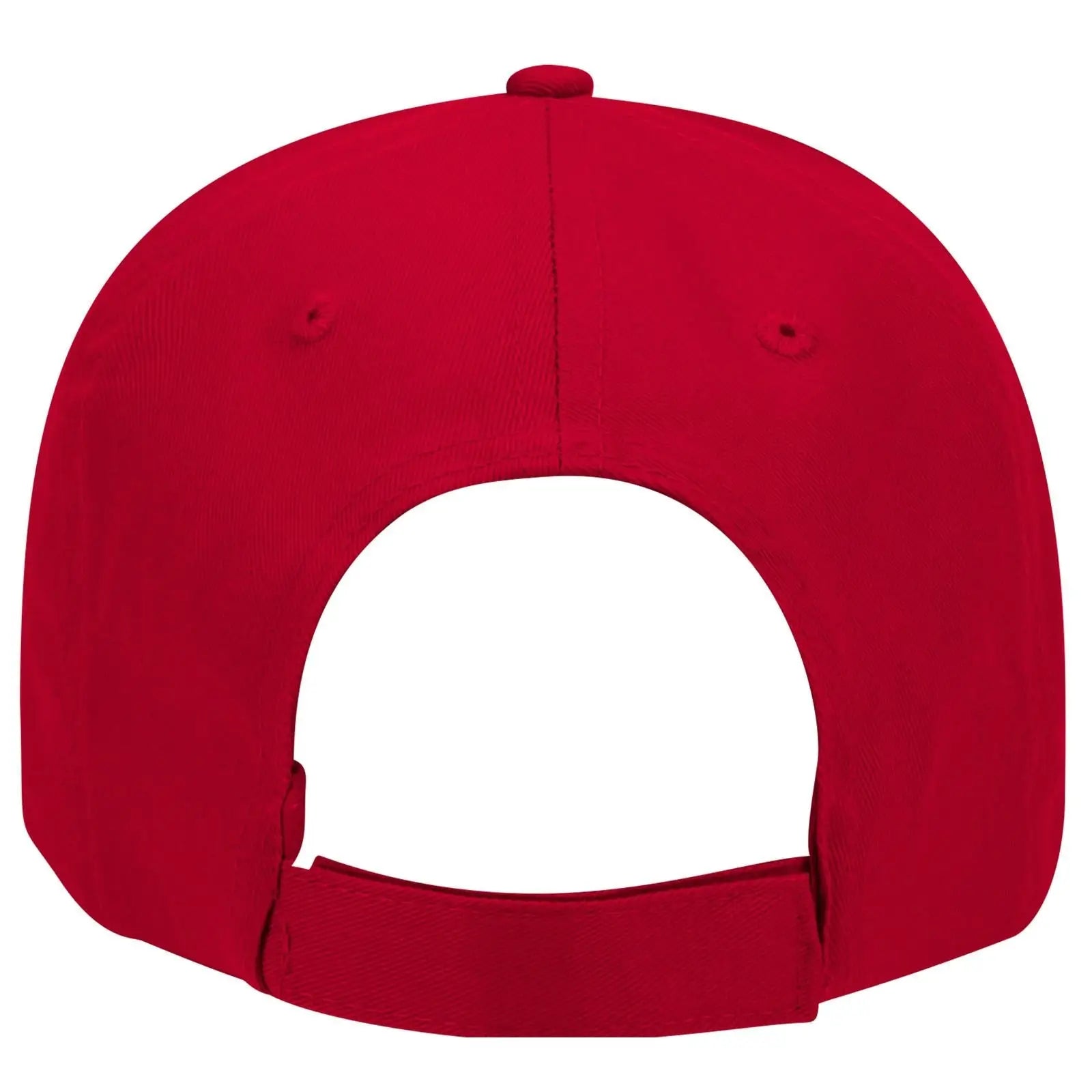OTTO 18-553 6 Panel Low Profile Baseball Cap - Red - Red / 6 1/2’’ - 7 5/8’’