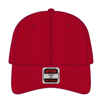 OTTO 18-553 6 Panel Low Profile Baseball Cap - Red - Red / 6 1/2’’ - 7 5/8’’