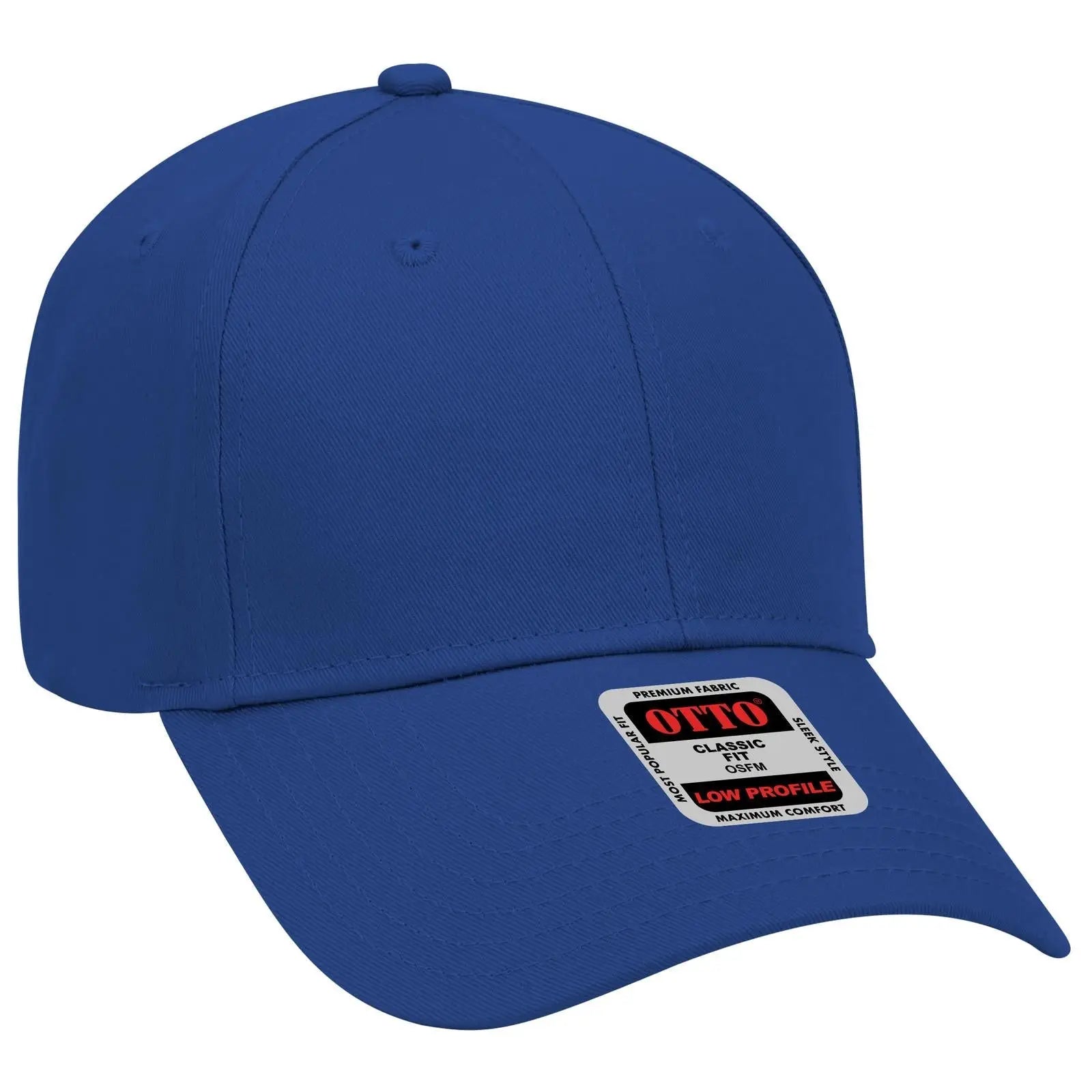 OTTO 18-553 6 Panel Low Profile Baseball Cap - Royal - Royal / 6 1/2’’ - 7 5/8’’