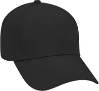 OTTO 18-553 Cotton Twill Low Profile Pro Style Cap with Adjustable Hook and Loop - Black - Black / One Size Fits Most