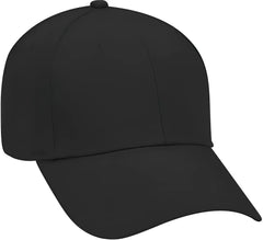 OTTO 18-553 Cotton Twill Low Profile Pro Style Cap with Adjustable Hook and Loop - Black - Black / One Size Fits Most
