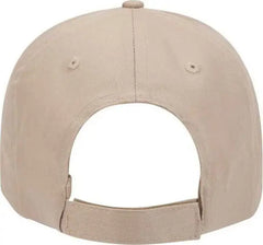 OTTO 18-553 Cotton Twill Low Profile Pro Style Cap with Adjustable Hook and Loop - Khaki - Khaki / One Size Fits Most