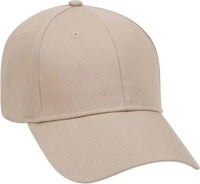 OTTO 18-553 Cotton Twill Low Profile Pro Style Cap with Adjustable Hook and Loop - Khaki - Khaki / One Size Fits Most