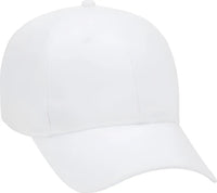 OTTO 18-553 Cotton Twill Low Profile Pro Style Cap with Adjustable Hook and Loop - White - White / One Size Fits Most